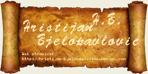 Hristijan Bjelopavlović vizit kartica